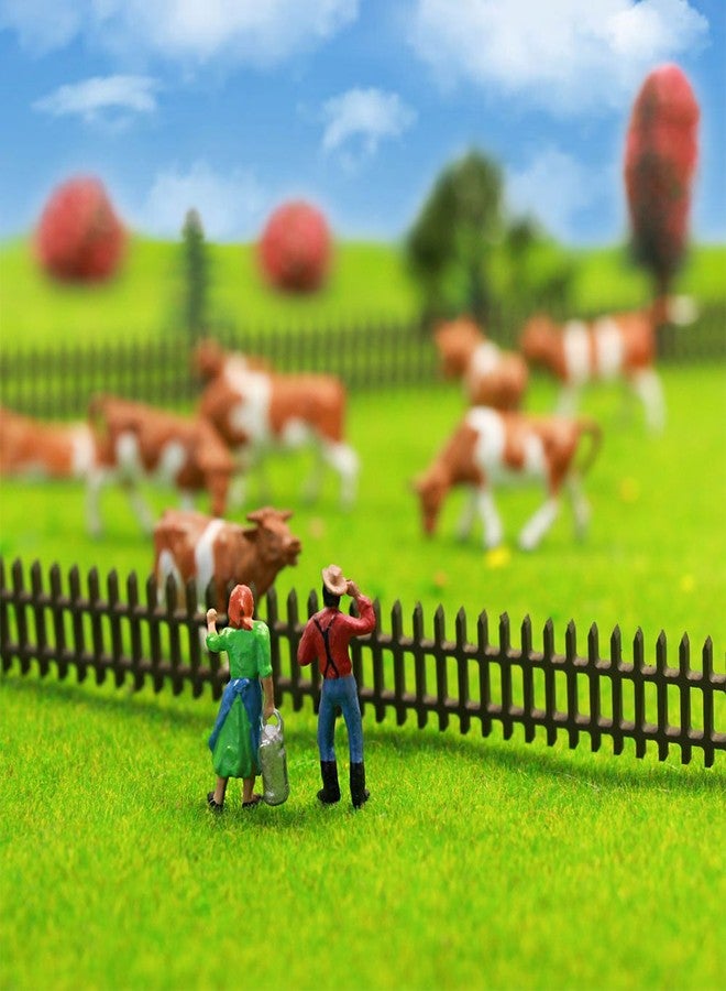 Evemodel Farm Animals Figure Set,AN8705 36PCS 1:87 Well Painted Model Cows and Figures for HO Scale Model Train Scenery Layout Miniature Landscape New - Image 3